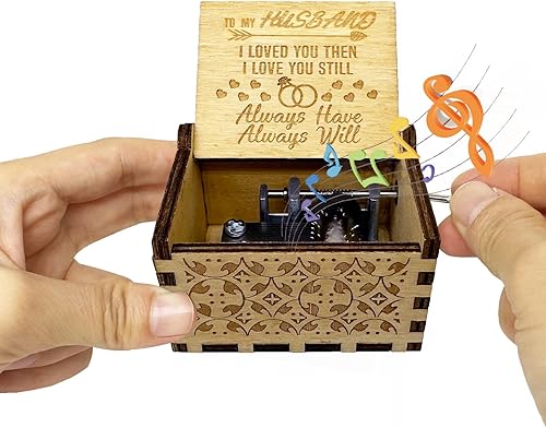 Miniatura 10 de Caja de música You are My Sunshine from Mom to Daughter, manivela clásica grabada, cajas musicales grabadas, regalos de recuerdo para hija de mamá