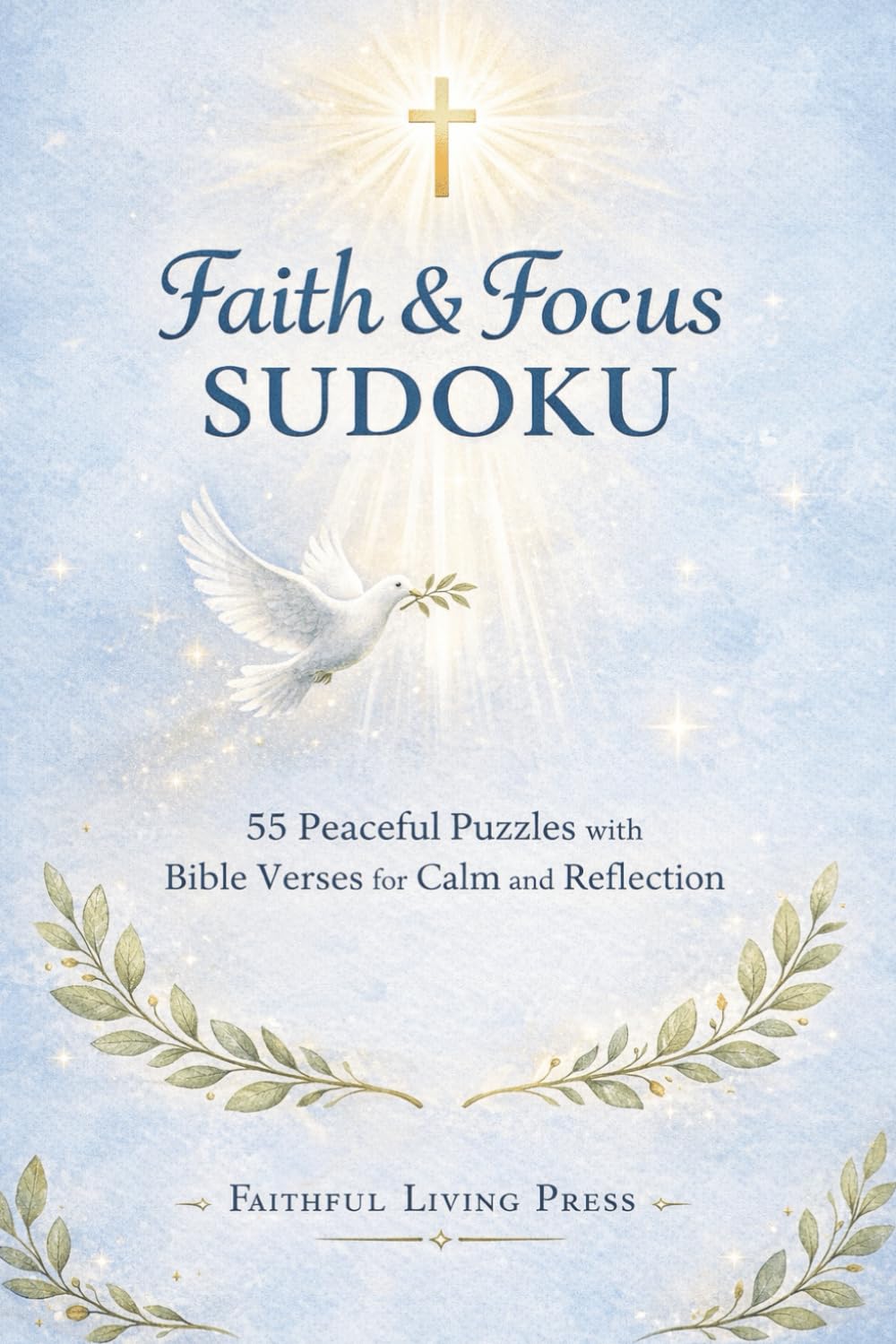 Faith & Focus Sudoku: 55 Peaceful Puzzles with Bible Verses for Calm and Reflection | Solutions Included | 110 Pages