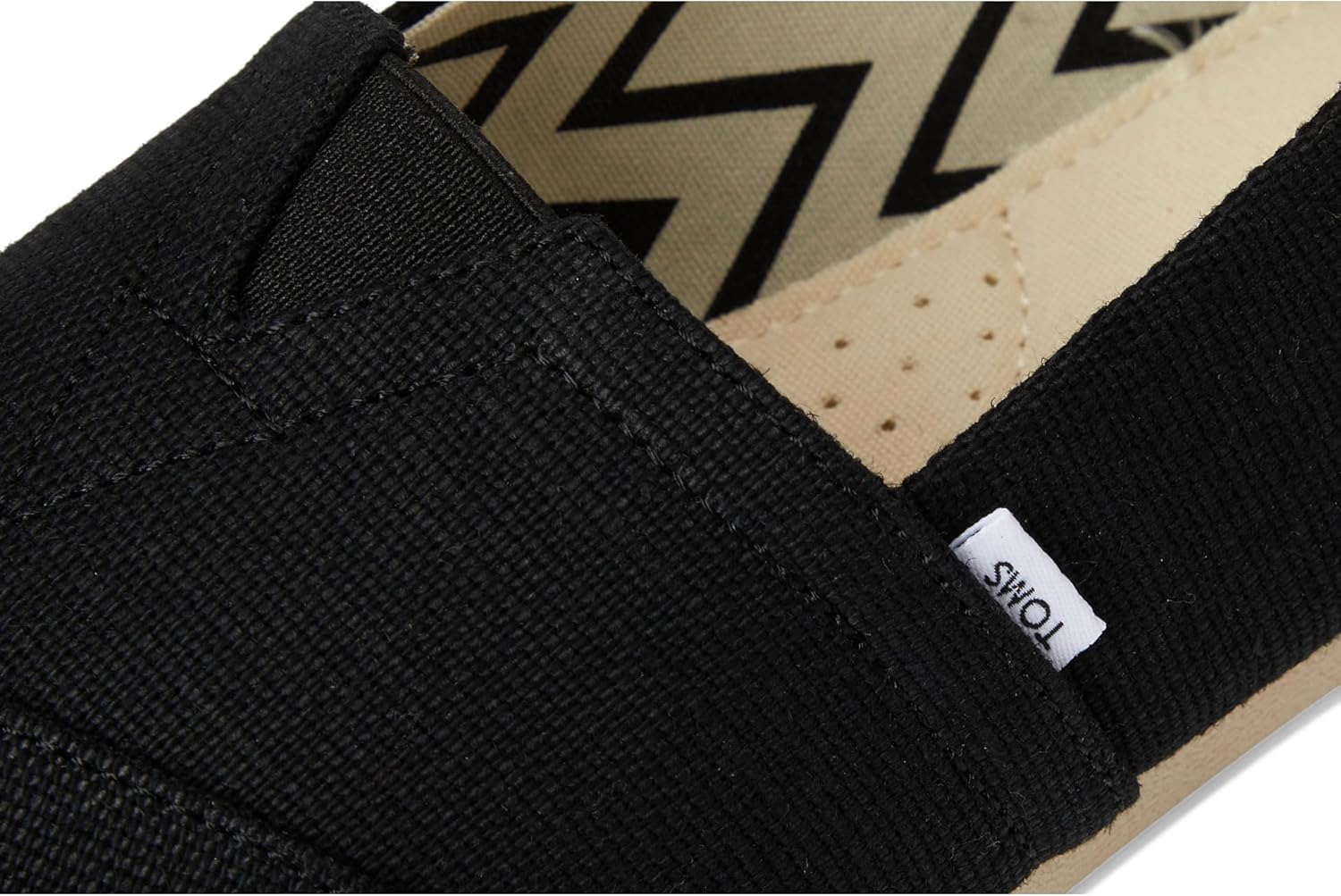 Toms Womens Classic Alpargata with Heritage Canvas Black/White 5.5 Medium - Image 6