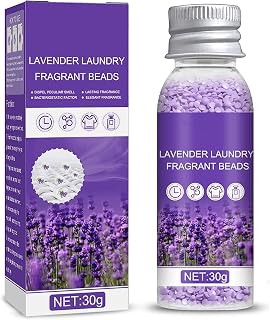 Lavender Laundry Beads, Laundry Freshener Beads in Lavender Scent for Fresh, Clothes Cleaning Decontamination Protective Clothing, Provides Lasting Fragrance for Home Bathroom.