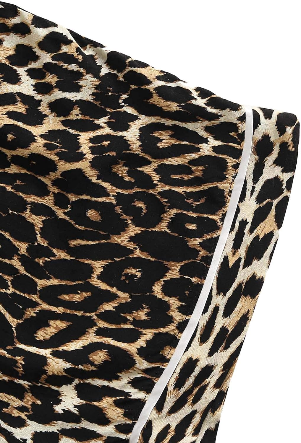 Milumia Women's Causal Leopard Print PJ Set Notch Collar Sleepwear Two Piecess Pajama Sets - Image 4