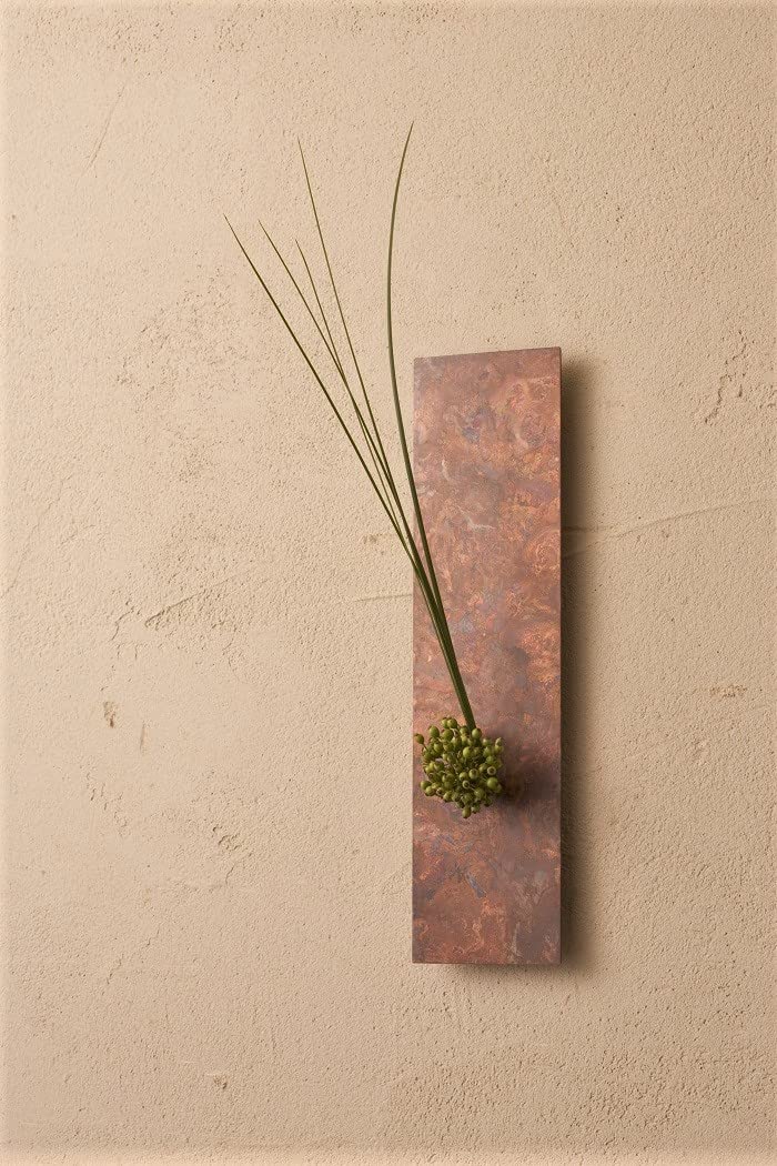 Japanese Art Product / Wall Hanging Vase (red) (Momentum Factory Orii / Takaoka Copperware Colored) on The Wall Mini