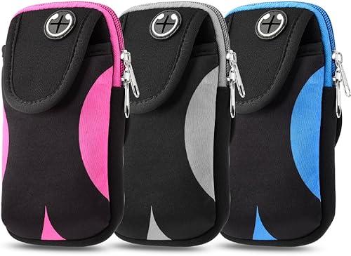 Miniatura 8 de Funda de transporte para teléfono celular, funda para brazalete, funda de viaje deportiva con tarjeta, bolsillo para llaves para Google Pixel 7,