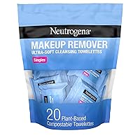 Vista 1 de Neutrogena Toallita de limpieza facial individual, toallitas faciales diarias para eliminar la suciedad, aceite, maquillaje y máscara impermeable