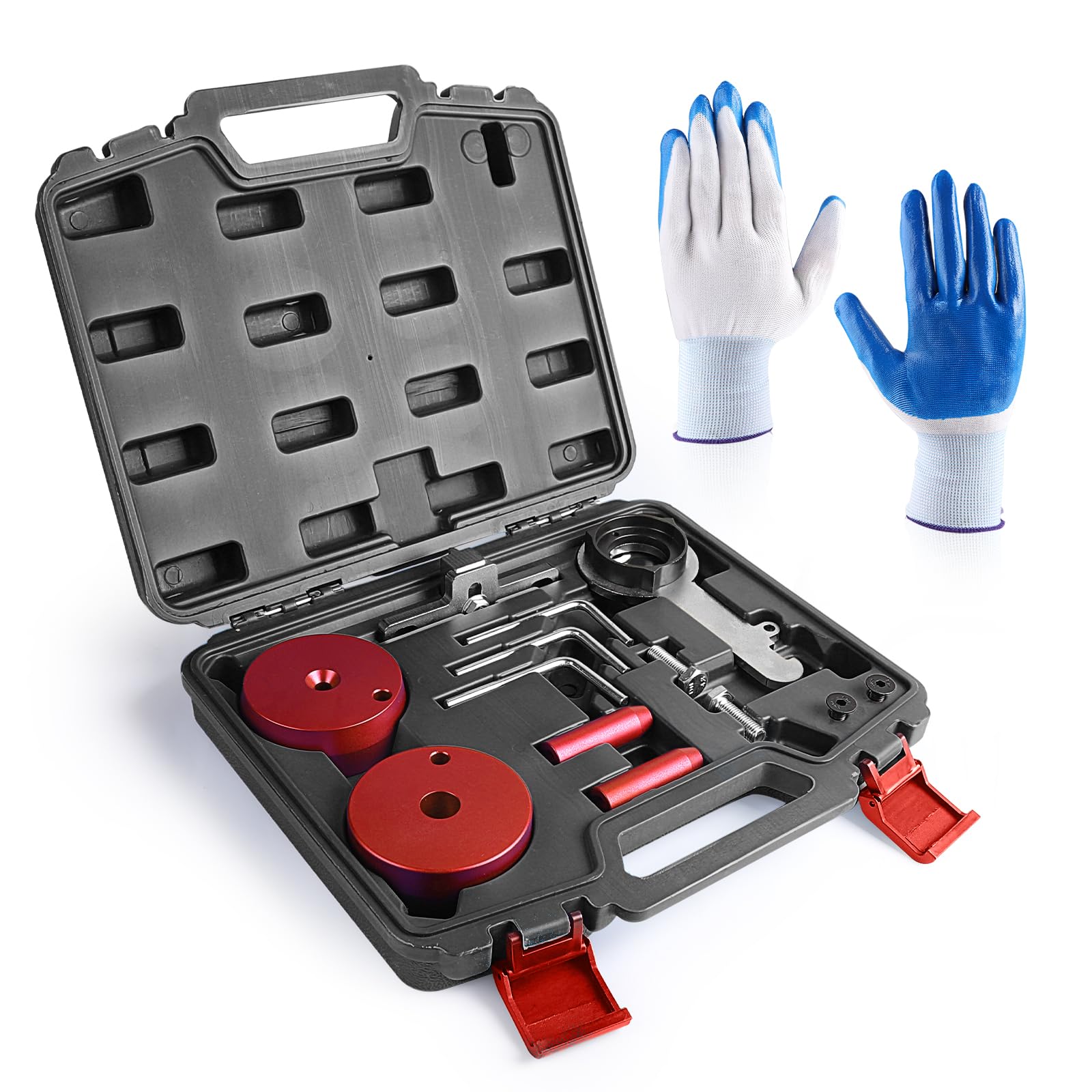 DBREAKS Strumento di Regolazione del Motore per Auto Compatibile con Ford Transit EcoBlue 2.0 TDCi, Strumento di Fasatura del Motore 303-1637, 303-1643, 303-1650, Blocco Albero a Camme dei Motori
