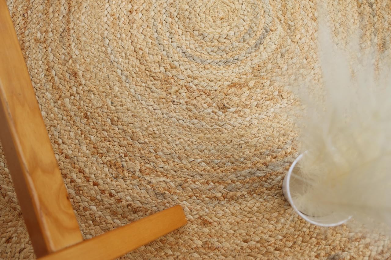 Wildwood Collection Handwoven Natural Jute Fiber Area Rug