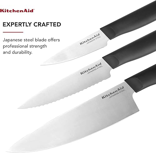 Miniatura 68 de KitchenAid Cuchillo de carnicero clásico con cubierta de hoja de ajuste personalizado, 6 pulgadas, cuchillo de cocina afilado, hoja de acero