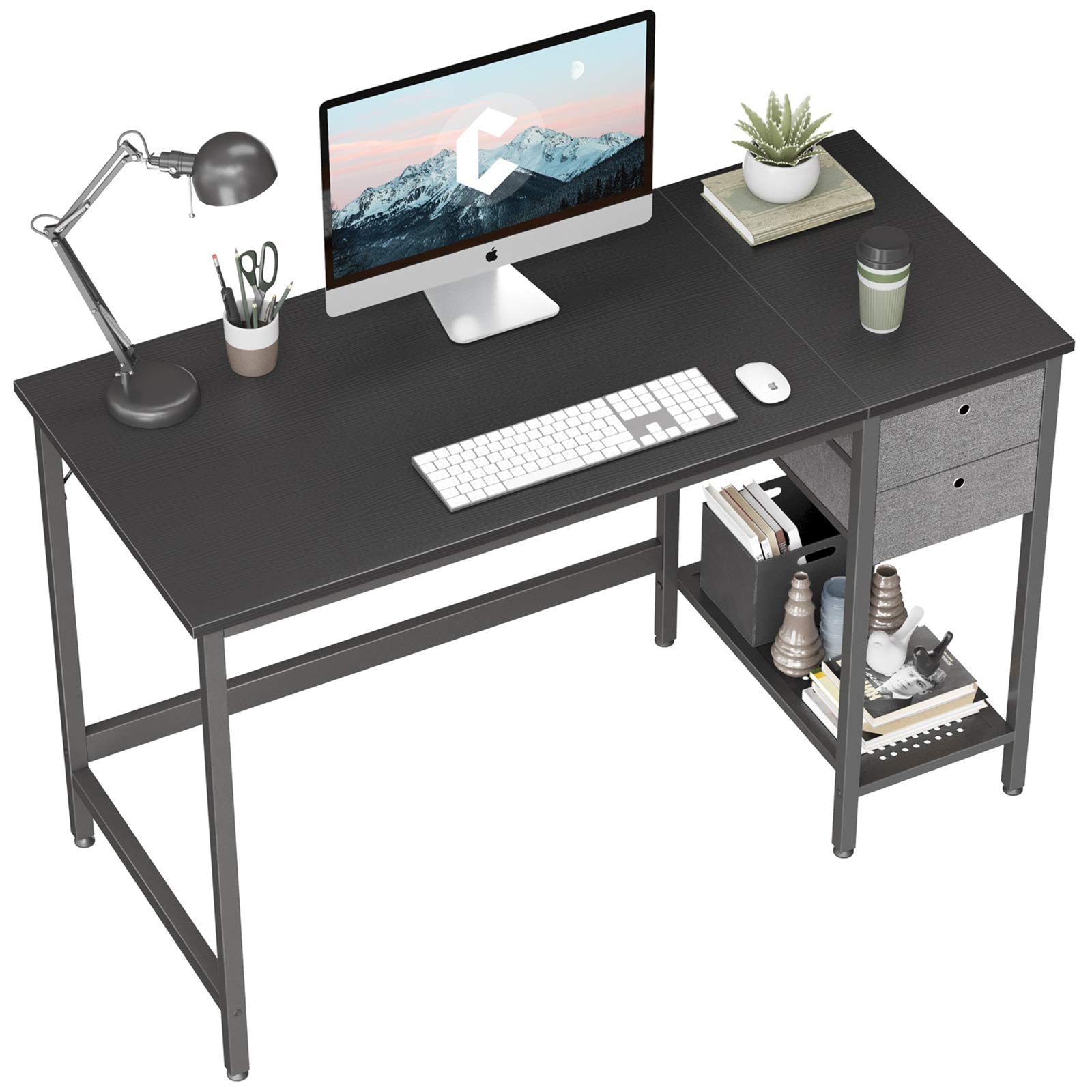 Cubiker Computer Home Office Desk with Drawers, 47 Inch Small Desk ...