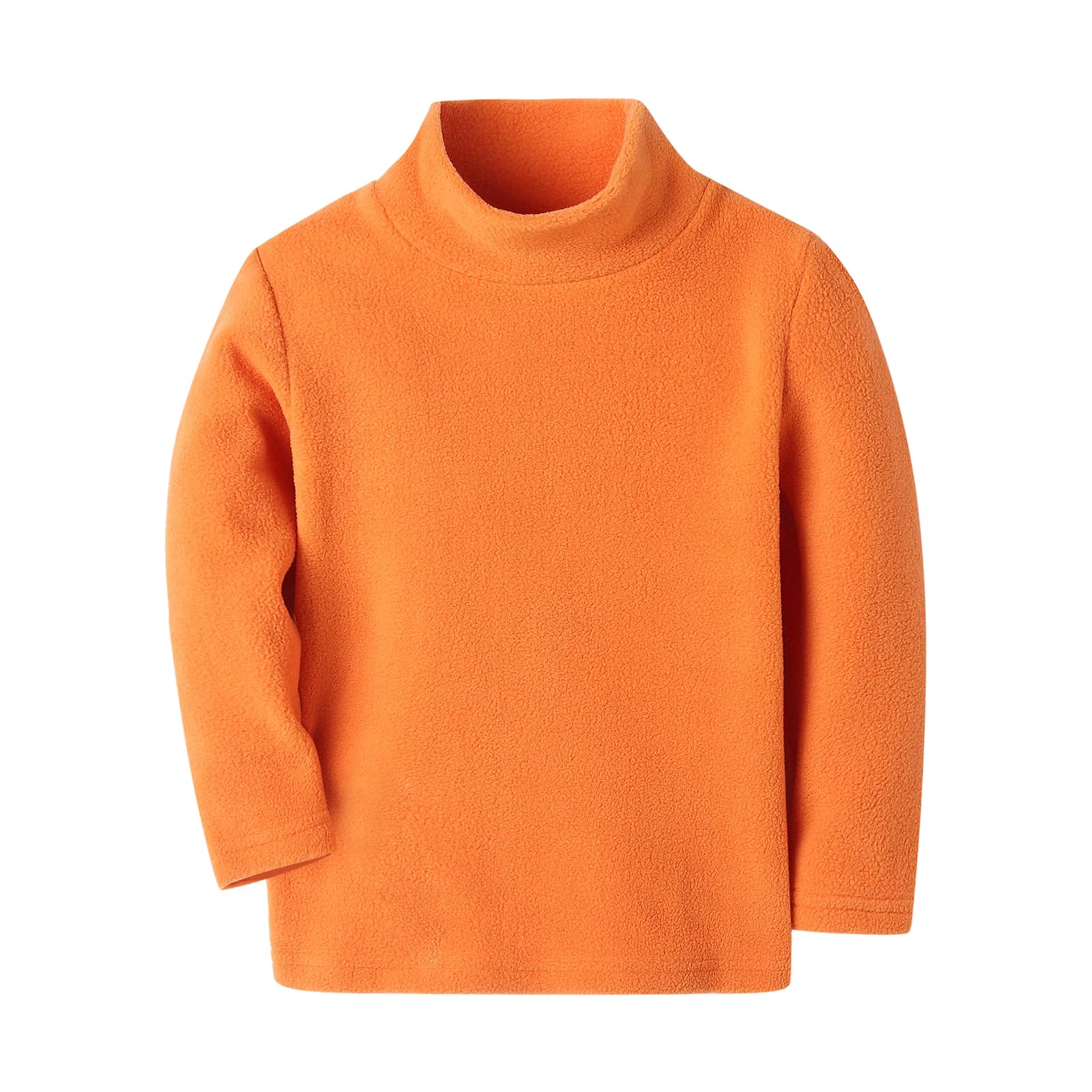 Mud Kingdom Kids Fleece Shirts High Collar Soft Tops Unisex