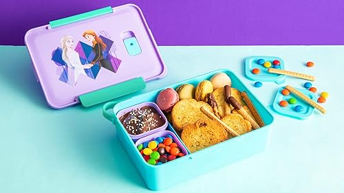 Miniatura 9 de Zak Designs Disney Frozen 2 - Caja Bento de plástico reutilizable con sello a prueba de fugas, asa de transporte, ventilación de vapor para