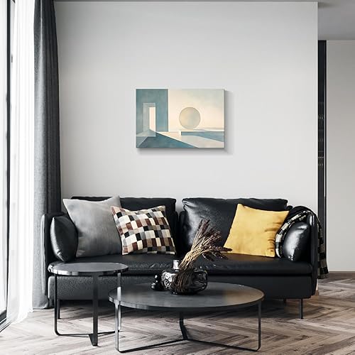 Miniatura 774 de Lienzo artístico para pared, pinturas de arte abstracto, fantasía azul, grafiti colorido sobre fondo blanco; decoración artística moderna para sala