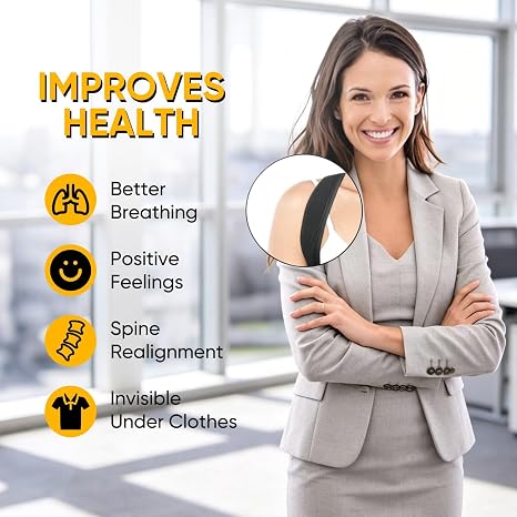 Posture Corrector for Men Women - Adjustable Back Support Brace