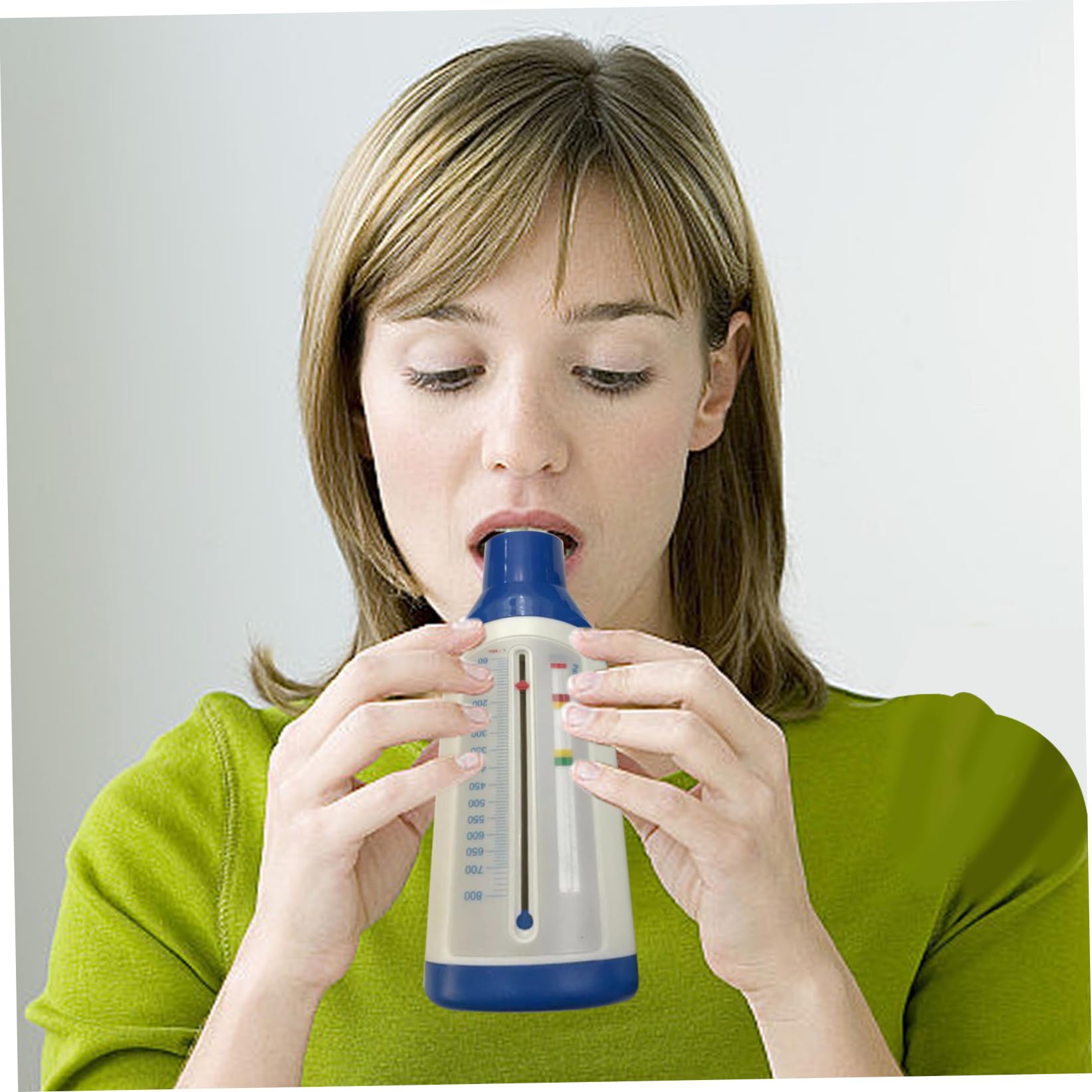 Espirómetro Flujos máximos portátiles Medidor de bolsillo personal Spirómetro de incentivo Adulto con escala y boquilla Respiración Dispositivo de ejercicio para pulmones Monitor de asma, espirómetro