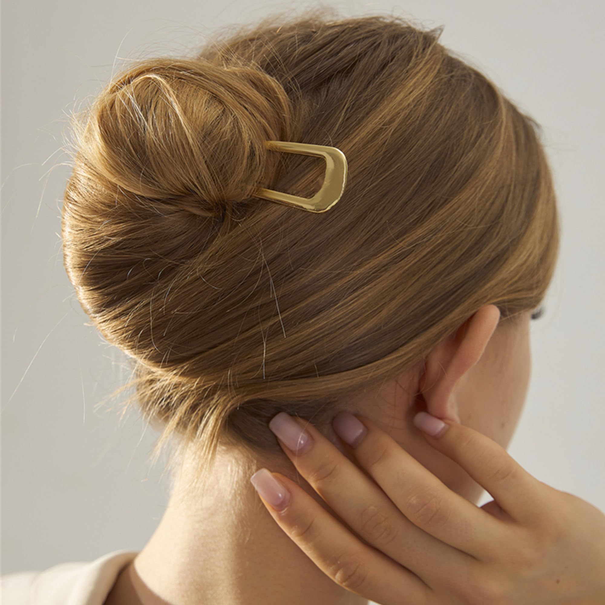 2 Pack Gold Metal French Hair Pin Twist French Pins Chignon U Shaped Hairpin For Women Fine Thick Hair, 2Pack Gold, 1 count (Pack of 2) - Image 2