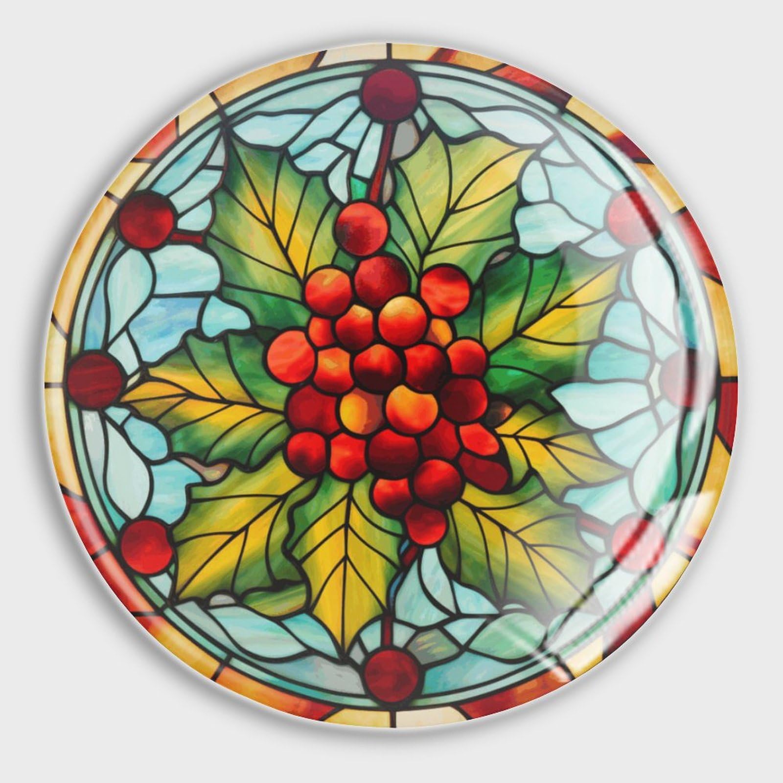 Aimants puissants en verre teinté lot de 4 décoration florale haut de gamme pour frigo