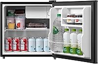 Vista 7 de Midea WHS-65LB1 - Refrigerador compacto de una sola puerta reversible, 1.6 pies cúbicos (0.045 metros cúbicos), negro