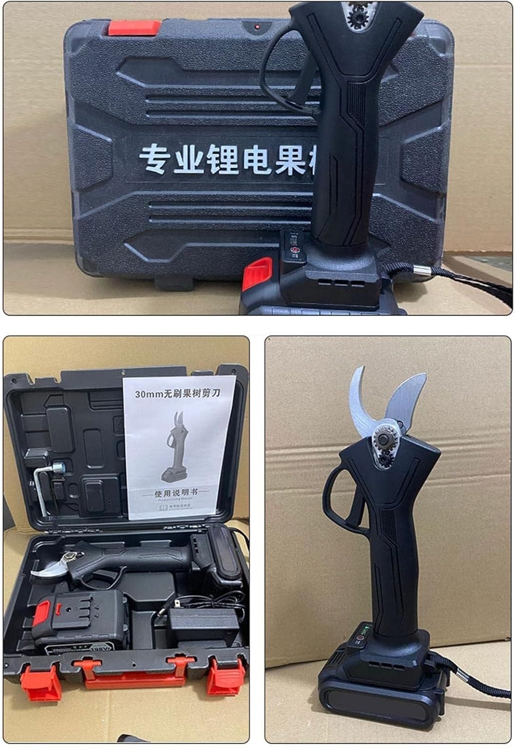 Cordless Electric Pruner Set, Lithium Battery Powered Tree & Bonsai Cutter, Garden Scissors for Branches, Efficient Fruit Tree Trimmer