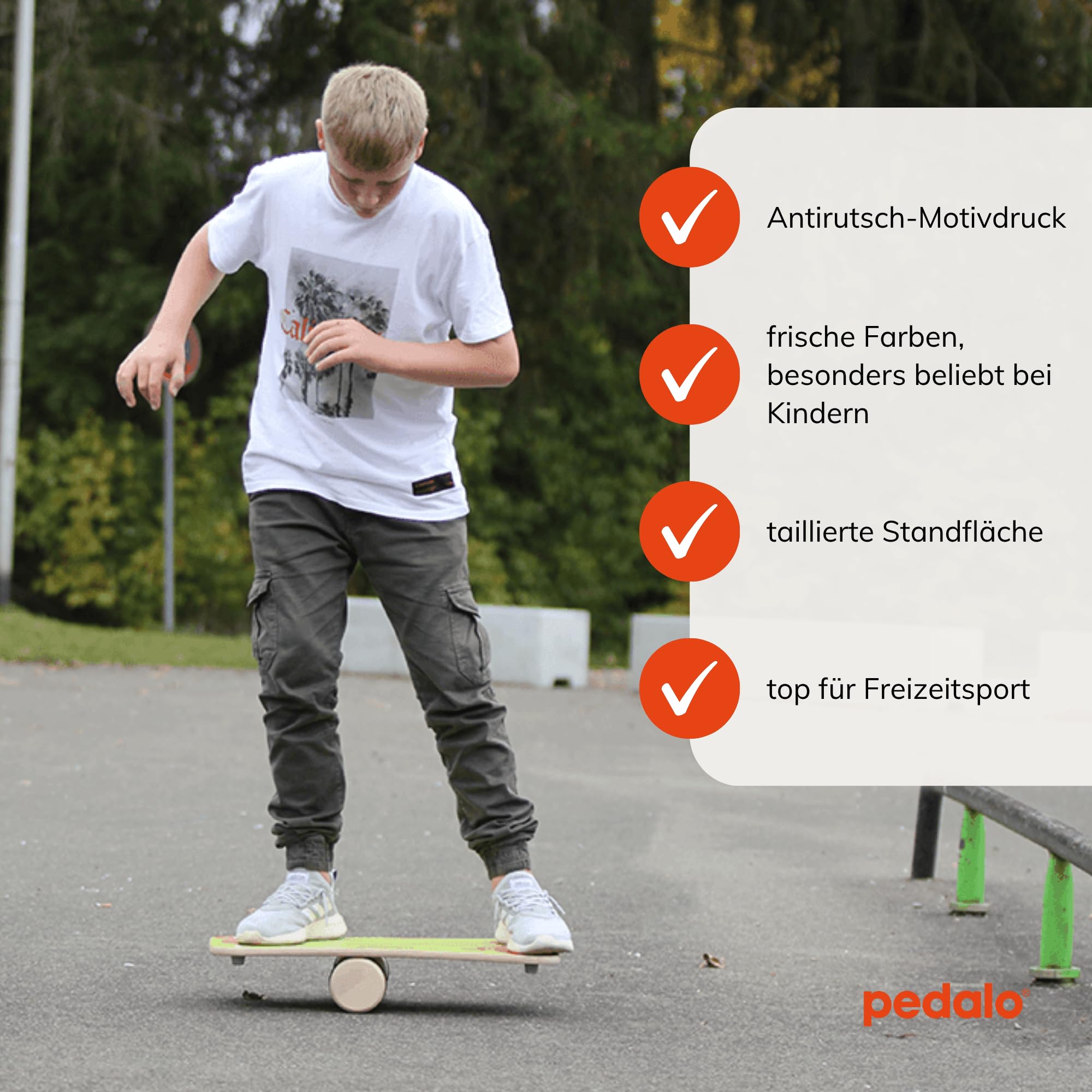 pedalo Rola-Bola Fun I Gleichgewichtstrainer I Balanceboard I Koordination I Balancierbrett I Fun-Sport I Surfboard I Skateboard I Freestyle