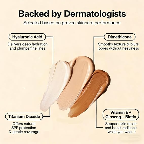 Luvie Glow Foundation Cushion, Mushroom Head Air Cushion CC Cream, BB Cream Face Makeup Foundation, Moisturizing Concealer Brighten Long-Lasting, Even Skin Tone for All Skin Types (Warm)