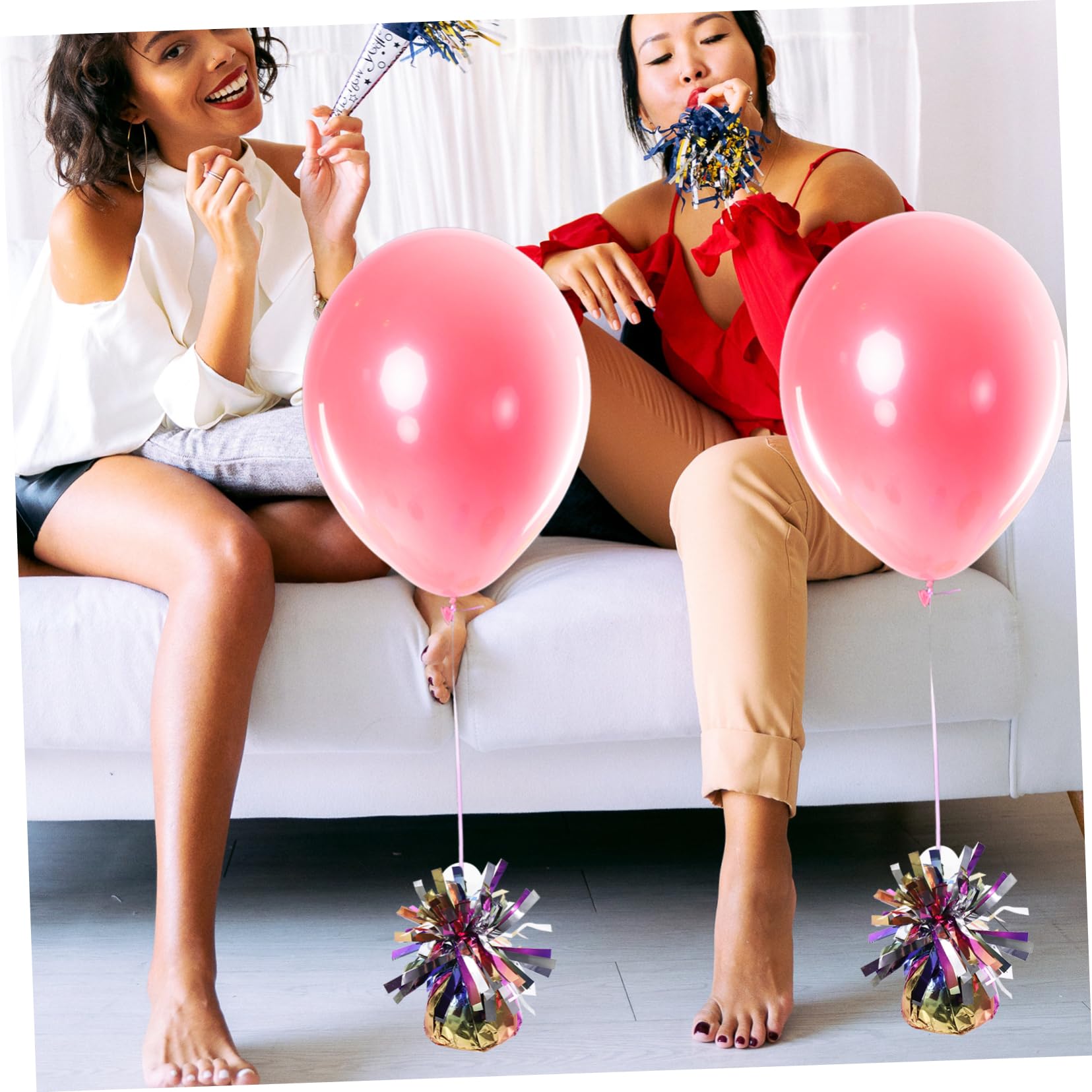 Pesi per Palloncini 6 Pezzi in Film e Cemento per Feste | Lattici e Palloncini, Uso in Compleanni e Anniversari, Riutilizzabili e Facili da Usare