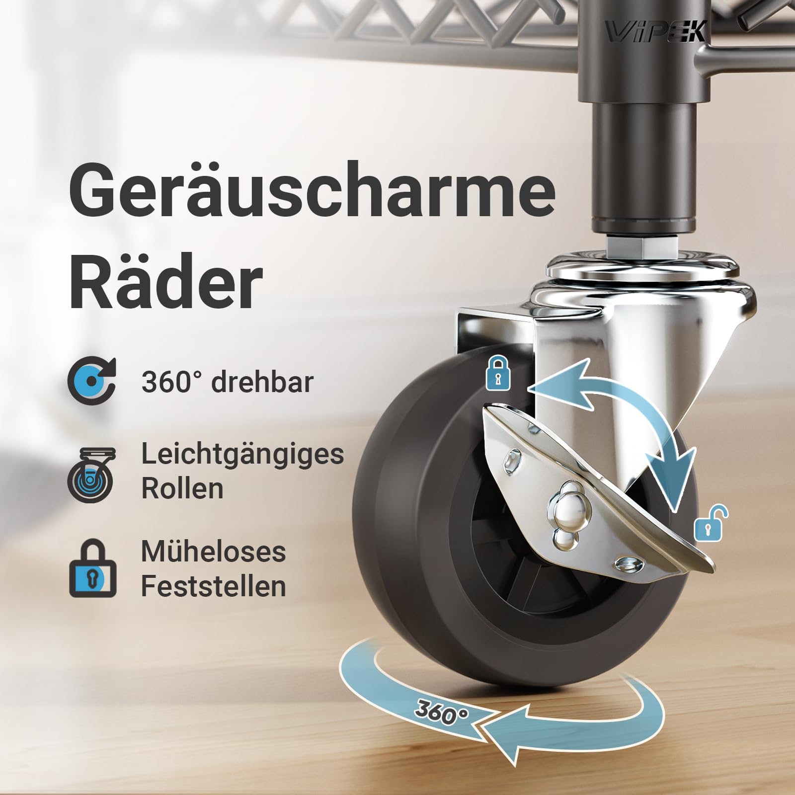 VIPEK R2 Plus Metall-Kleiderständer auf Rollen, Doppelstange & verstellbare Böden, 114 x 45 x 204 cm, freistehend, max. Belastung 295 kg, Schwarz