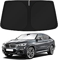 Vista 110 de KUST Parasol para parabrisas para BMW X1 F48 2016, 2017, 2018, 2019, 2020, 2021, 2022, accesorios de ajuste personalizado, parasol plegable