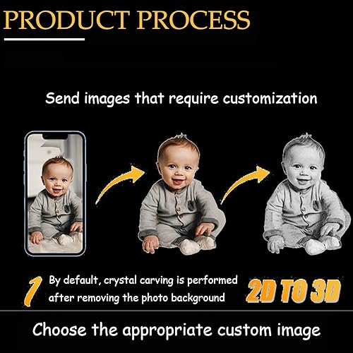 Miniatura 2 de Arokimi 3D Corazón de cristal foto grabado láser personalizado imagen cristal para boda y regalo de cumpleaños (pequeño)