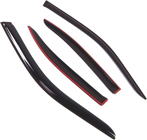 Miniatura 2 de Tuningpros Window Visor Compatible with 1999-2002 Infiniti G20, DGWV2-694 Outside Mount Deflector Rain Guard Dark Smoke, 4 Pcs Set