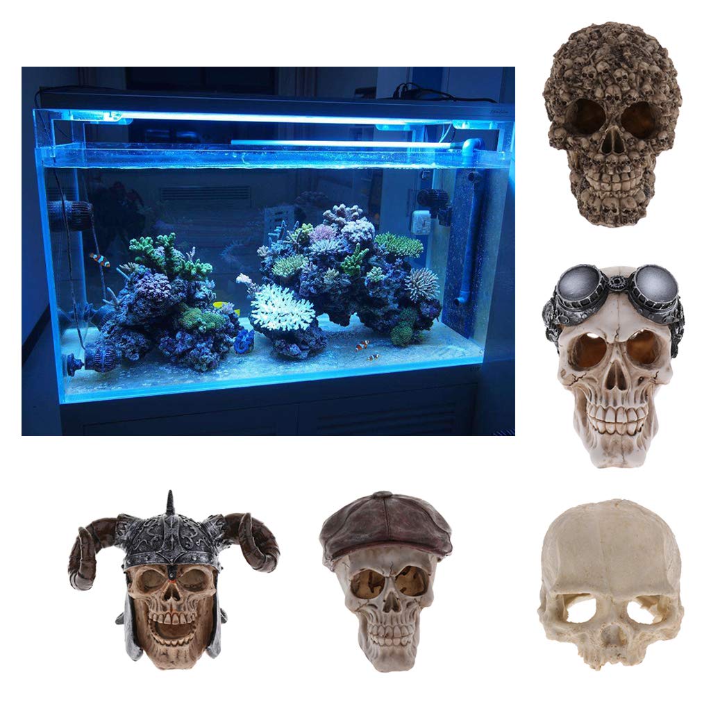 Perfk Ien Höhle Totenkopf Terrarium Aquarium Tank Dekoration, Typ 1