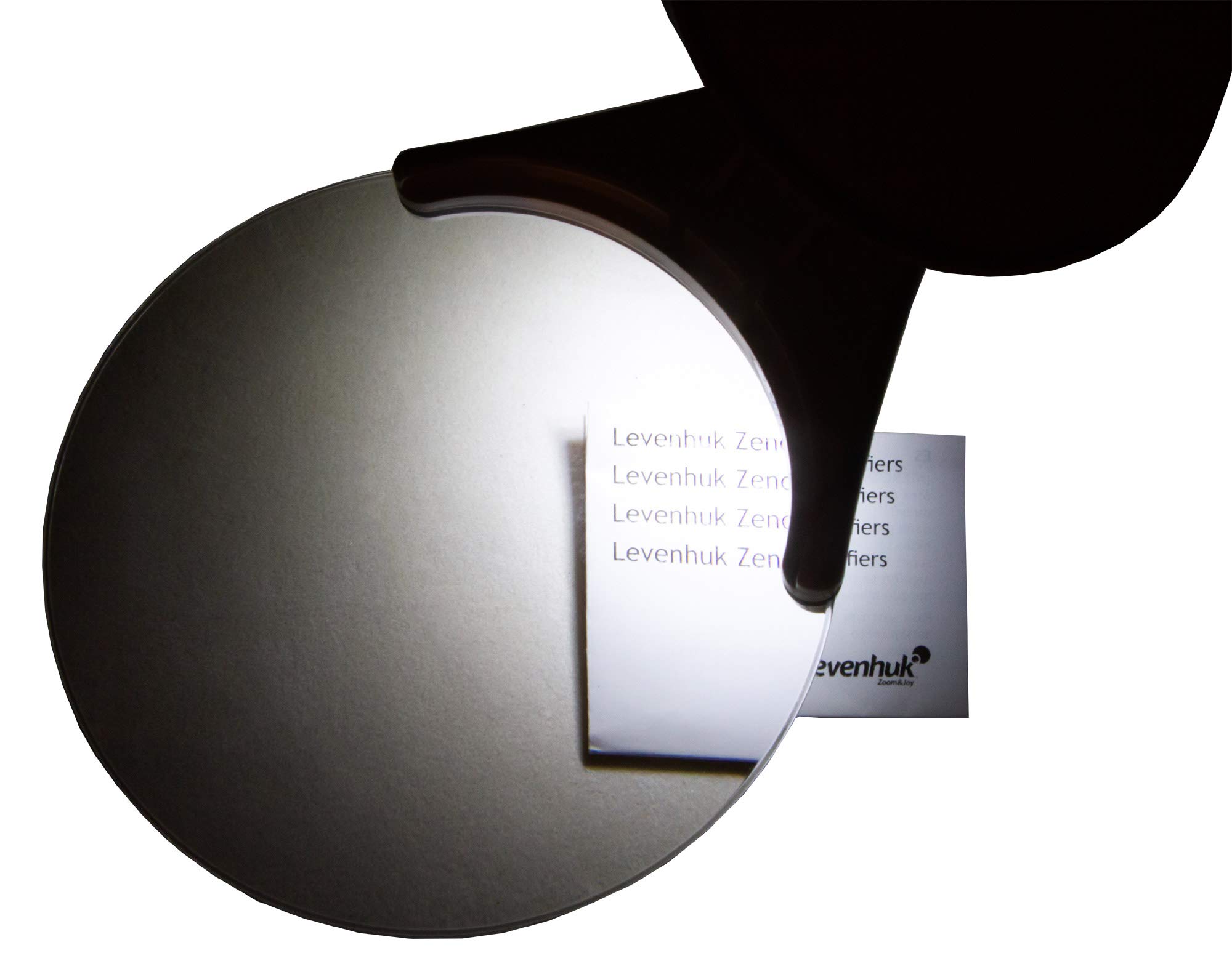 Lupa de Sobremesa Levenhuk Zeno Lamp ZL13 con Iluminación por LED, Ampliación de 2X, Cubierta Protectora y Brazo Flexible para Trabajar de Cerca, Color Blanco