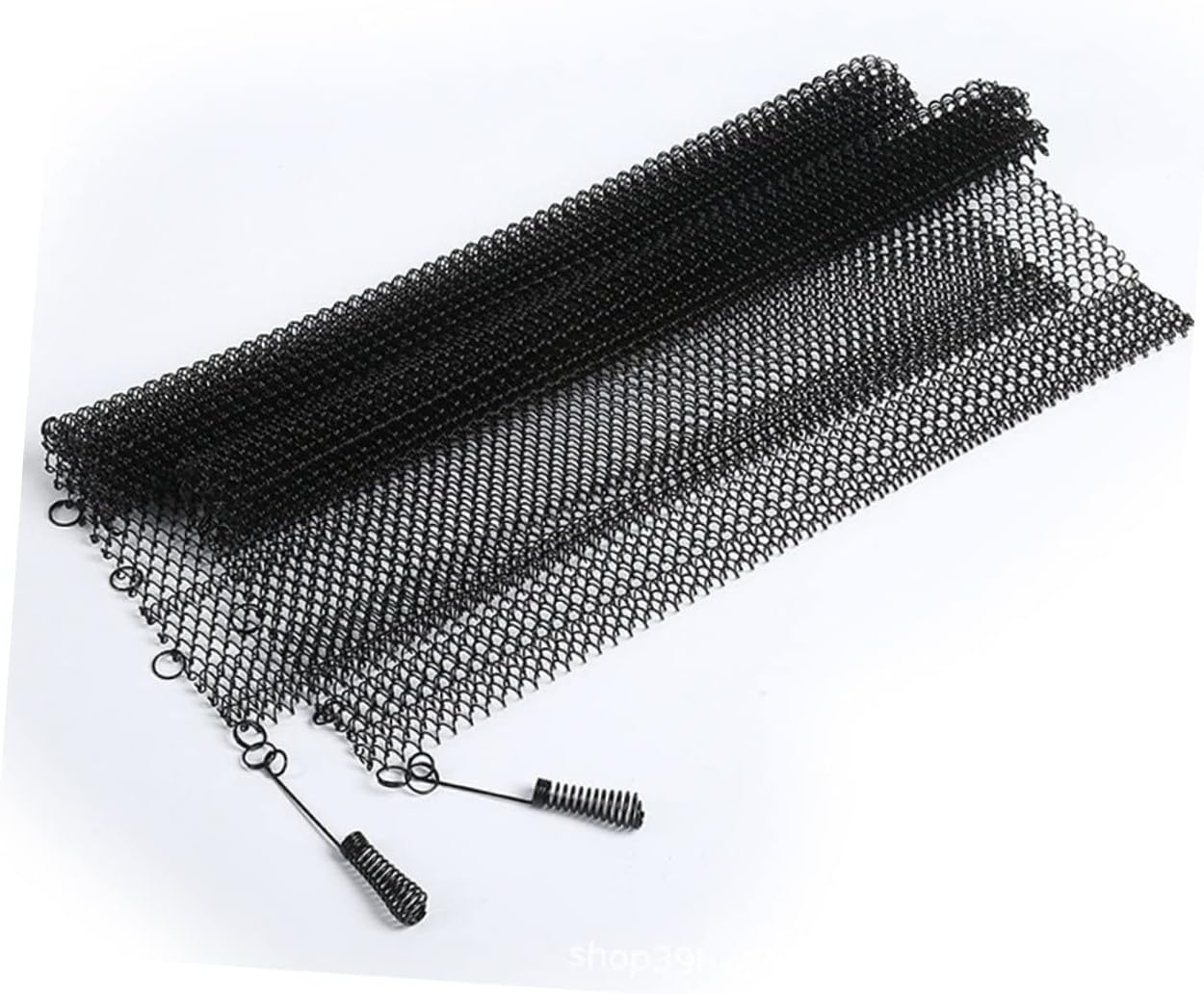 DECHOUS 2pcs Fireplace Mesh Screen Curtains with Handles Heavy Duty Iron Fireplace Panels Sparks Guard Suitable for Indoor Use