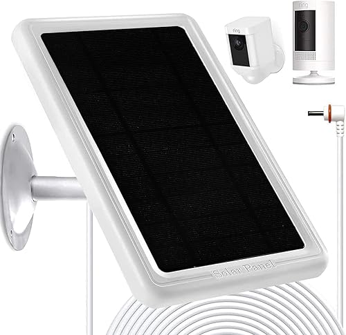 Cargador de panel solar para cámara Stick Up de 2ª y 3ª generación para batería de cámara de foco, salida de carga súper rápida de 5.5 V 4.5 W,
