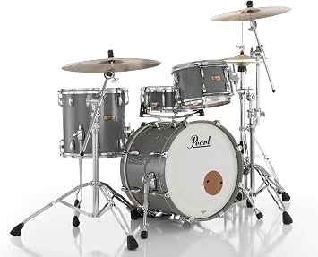 Pearl Masters Maple Pure 3-PC Shell Pack Putty Grey Premium Lacquer with R2 Air 12mm Vertical Tom Mount Cymbals and Hardware Not Included