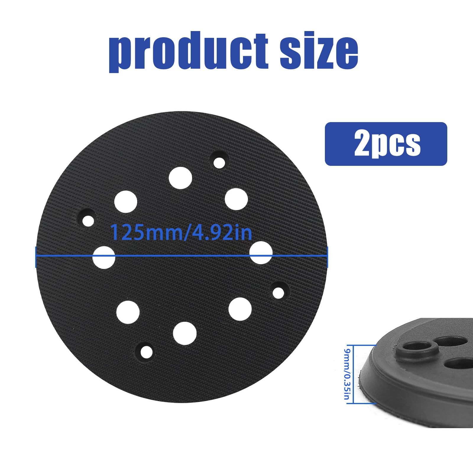 2 Pezzi Platorello per Bosch Pex 270 A/AE, 125 MM Platorello Levigatrice Elettriche Disco, con Viti