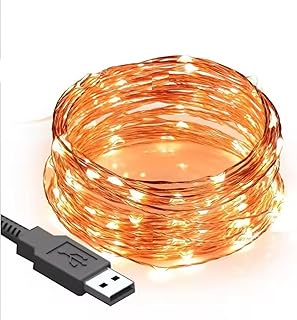 HUMAIZAR 10M 100 LED USB Fairy String Lights, Waterproof Copper Wire LED Lights, Flexible Mini Micro Fairy Lights for Bedr... Price In India