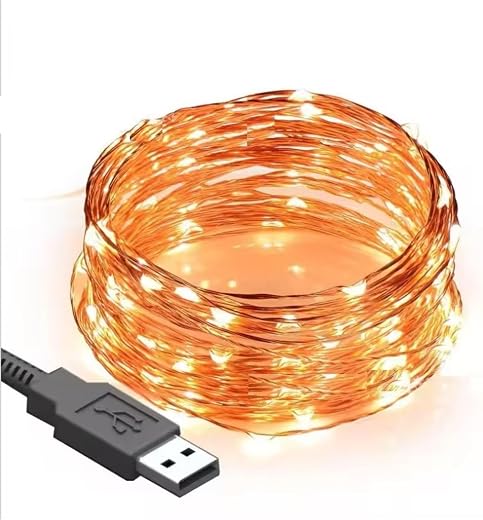 HUMAIZAR 10M 100 LED USB Fairy String Lights, Waterproof Copper Wire LED Lights, Flexible Mini Micro Fairy Lights for Bedr...