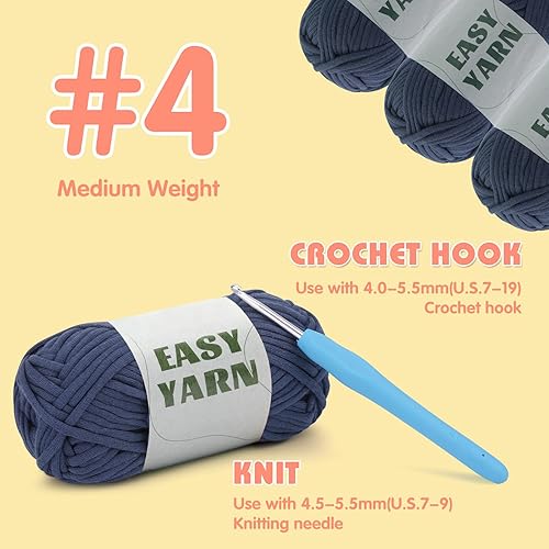 Miniatura 3 de Hilo para ganchillo, hilo de ganchillo, hilo fácil, hilo para principiantes para ganchillo con puntadas fáciles de ver, marcador de puntada y aguja