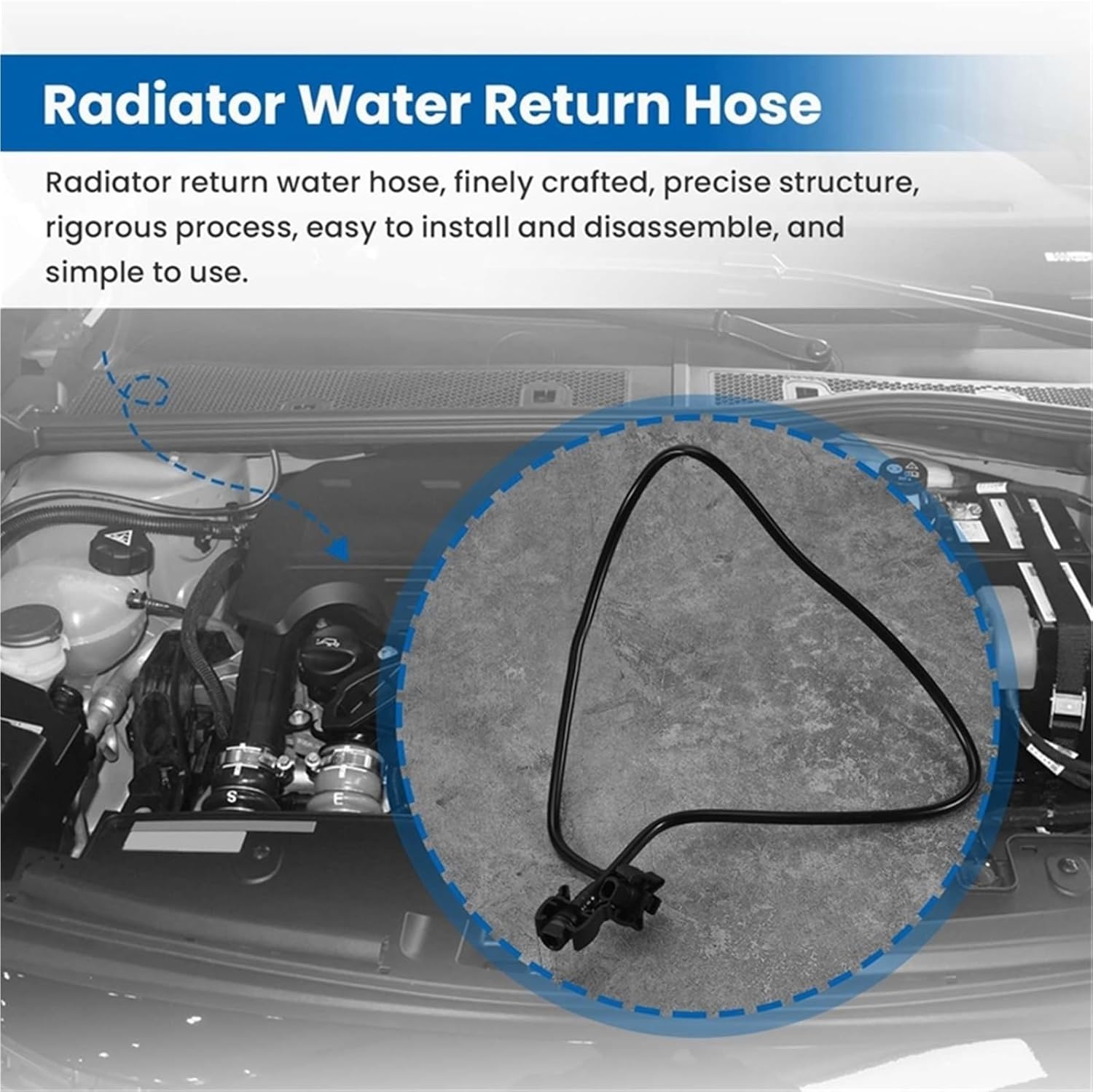 クラッチホース 車用ゴムホース ラジエーター水戻りパイプ プジョー 2008/301 対応 シトロエン C3-XR 対応 エリーゼ