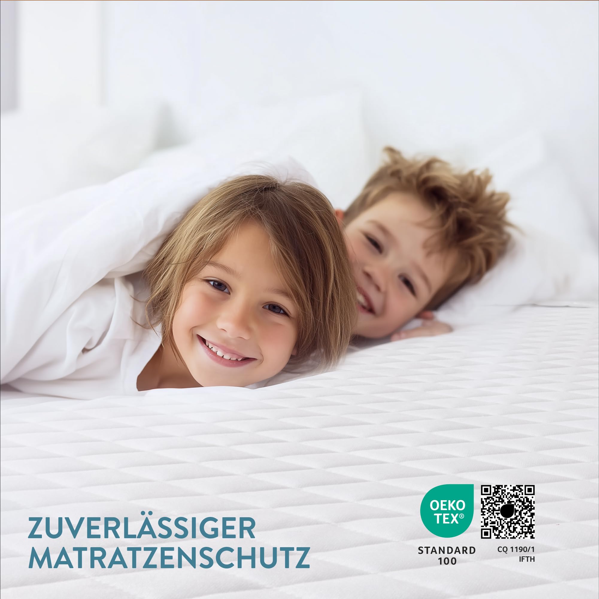 JEMIDI 2er Set Matratzenschoner gebürstet wasserdicht - 90 x 200cm - 2X Matratzenschonbezüge für 90 x 200cm Matratzen - 2er Pack Spannbettlaken Schoner für Inkontinenz