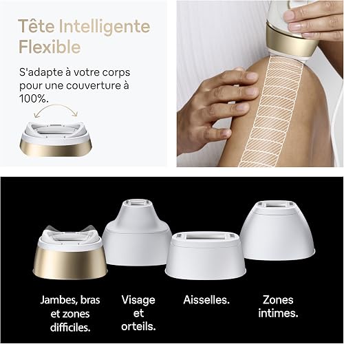 Braun Epilateur Lumiere Pulsee Silk·expert Pro 5 PL5412, Blanc et Or - 5
