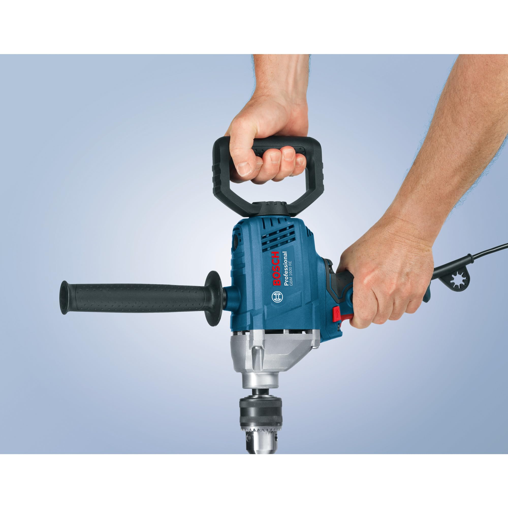 Bosch Professional Trapano GBM 1600 RE (incl. impugnatura supplementare, chiave per mandrino, mandrino a corona dentata 16mm)