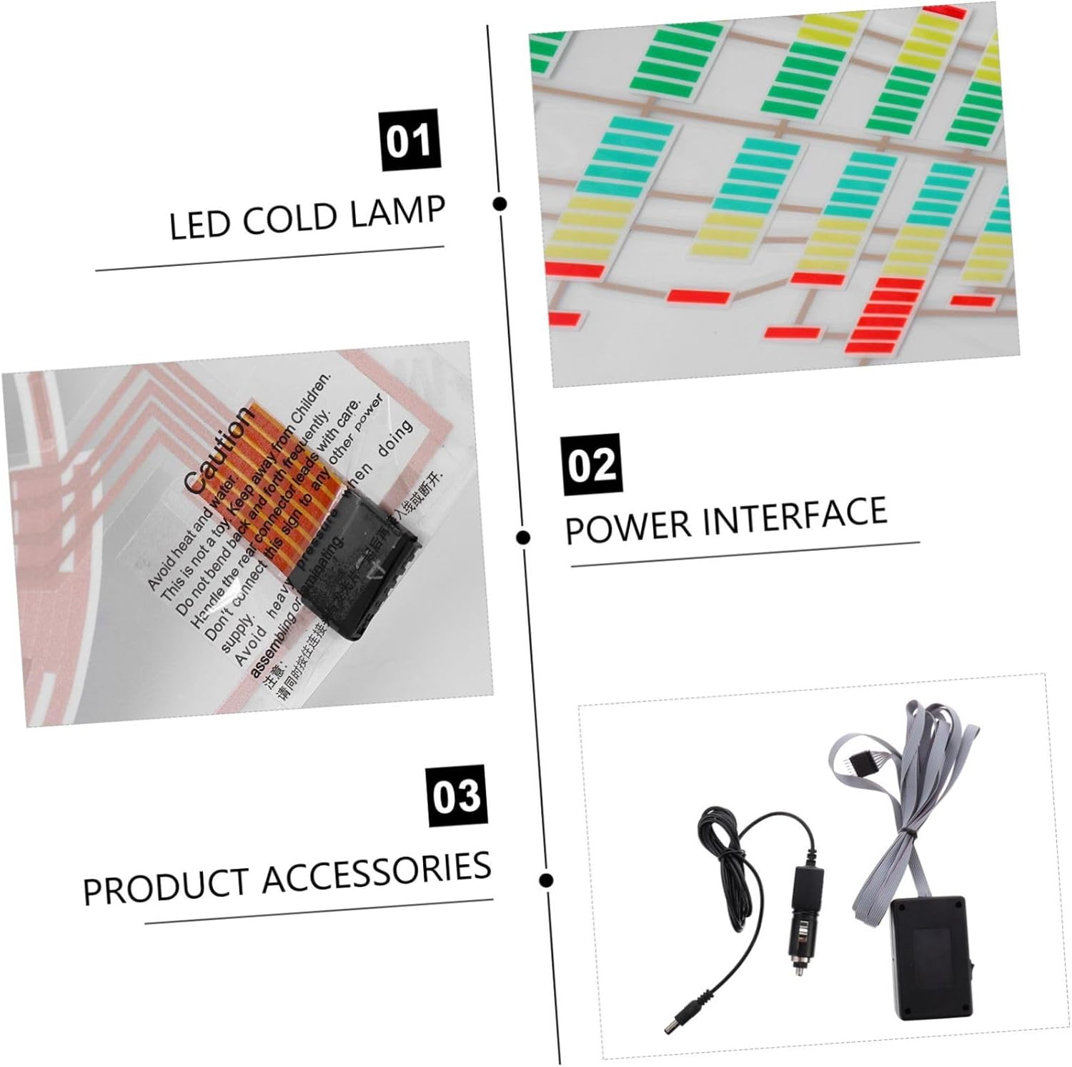 Voice Activated Car Atmosphere Lamp Mood Lighting Wide Angle Design Led Strip Light for Car Interior