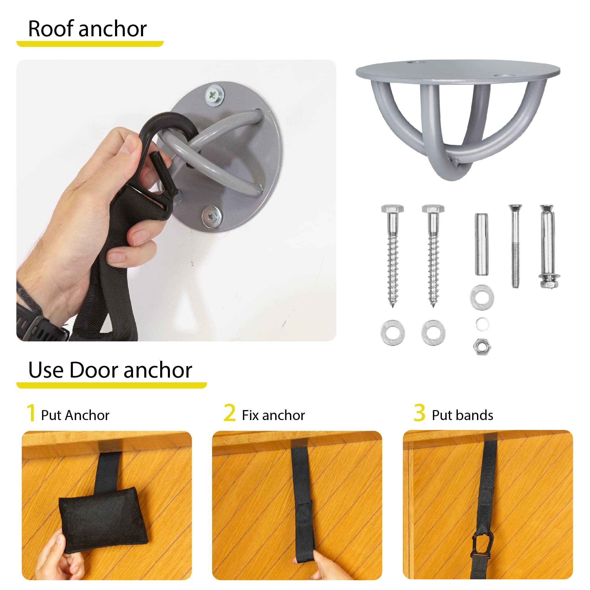 PROFIT entrenamiento en casa compatible con TRX - Con Anclaje Interior Y Exterior, Botellín Térmico, Y Cuerda Para Saltos - Ideal Para La Tonificación De Músculos Y Todo Nivel De Fitness