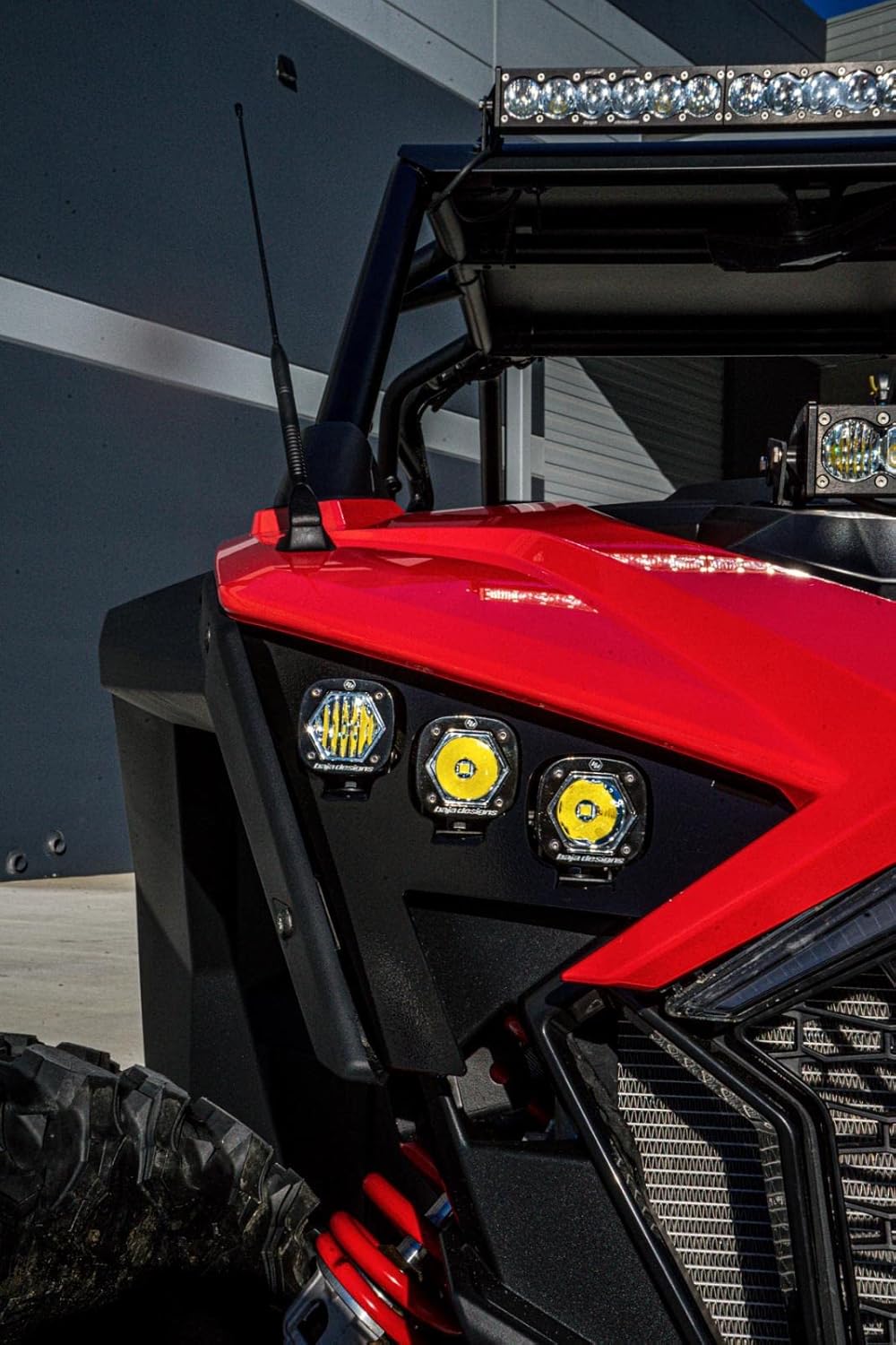 Baja Designs S1 LED Triple Headlight Kit for Polaris RZR Pro, Pro-R, Turbo-R 2020-24 UTV with 6 LED Lights, Mounting Brackets