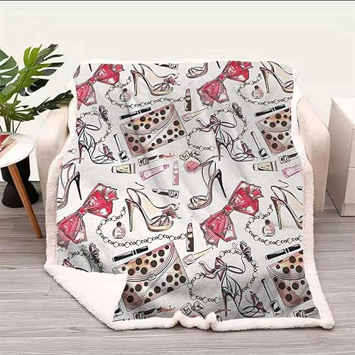 Miniatura 7 de Cobijas Calientes para Invierno - Manta térmica con patrón de flores estéticas modernas, mullidas, cálidas, acogedoras y gruesas para sofá, cama,