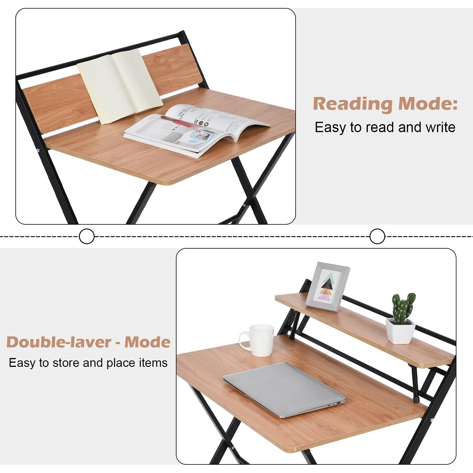 Buy Foldable Computer Desk, Small Lazy Laptop Table for Small Space