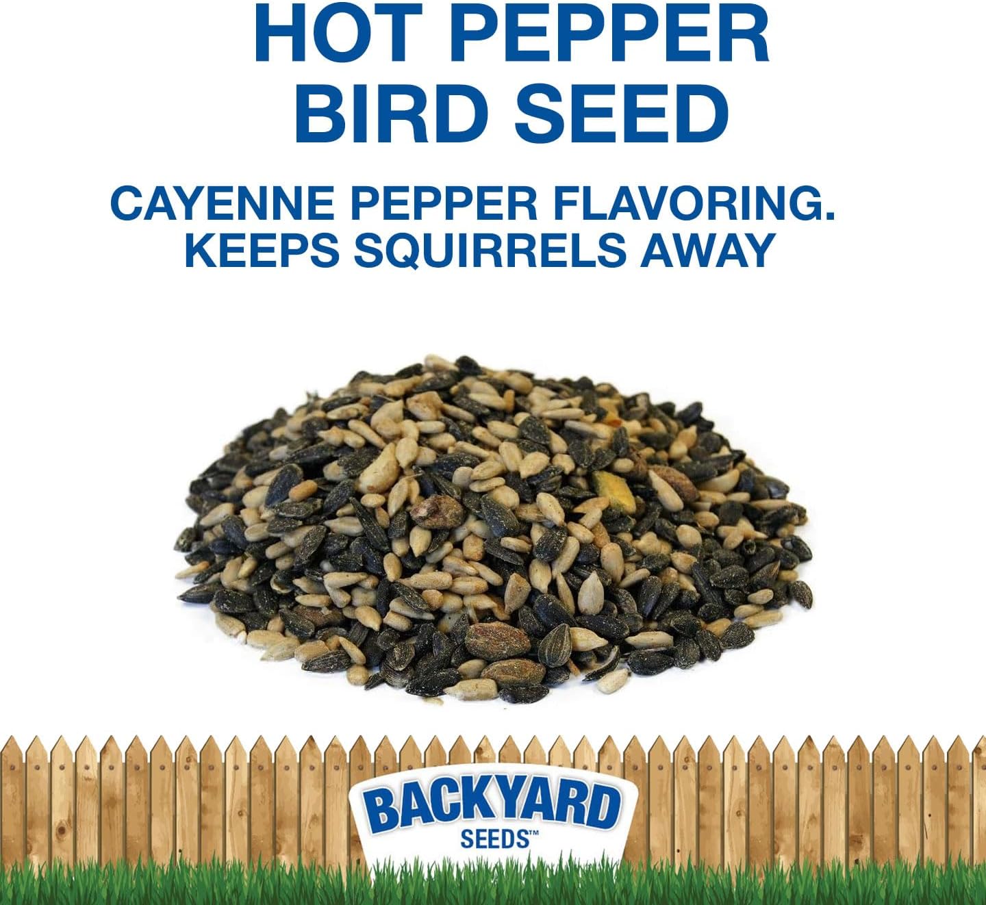 CountryMax Backyard Seeds Fiery Surprise Spicy Bird Seed Blend – Hot Cayenne Pepper Bird Seed – Squirrel Resistant Wild Bird Food (14 Pounds)