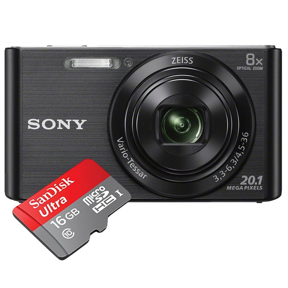 Buy Sony CyberShot DSC W830 20.1MP Point and Shoot Camera + SanDisk
