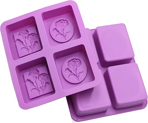 Cativy - Molde de silicona con diseño de copos de nieve 4 moldes de silicona para hornear pudín mousse náutico hecho a mano nube frío proceso