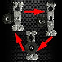 Vista 3 de Ampper Conectores de terminales de batería de poste superior de plomo, conector de terminales de batería de automóvil con perilla de liberación